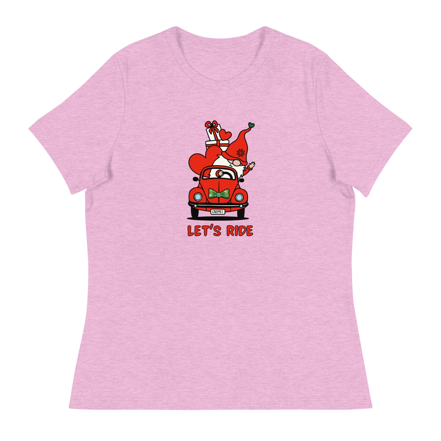 Christmas Gnome Let's Ride! Women's Relaxed T-Shirt