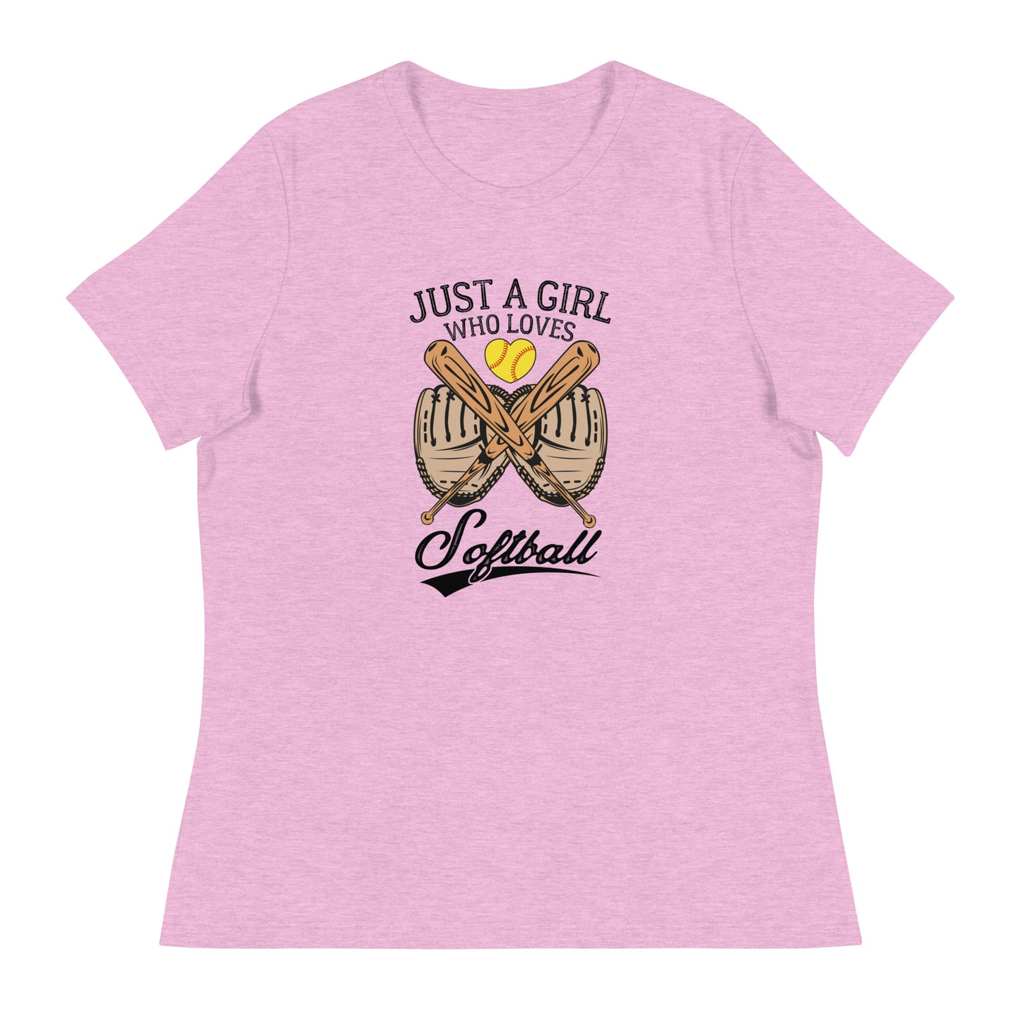 Just a girl who LOVES softball Women's Relaxed T-Shirt