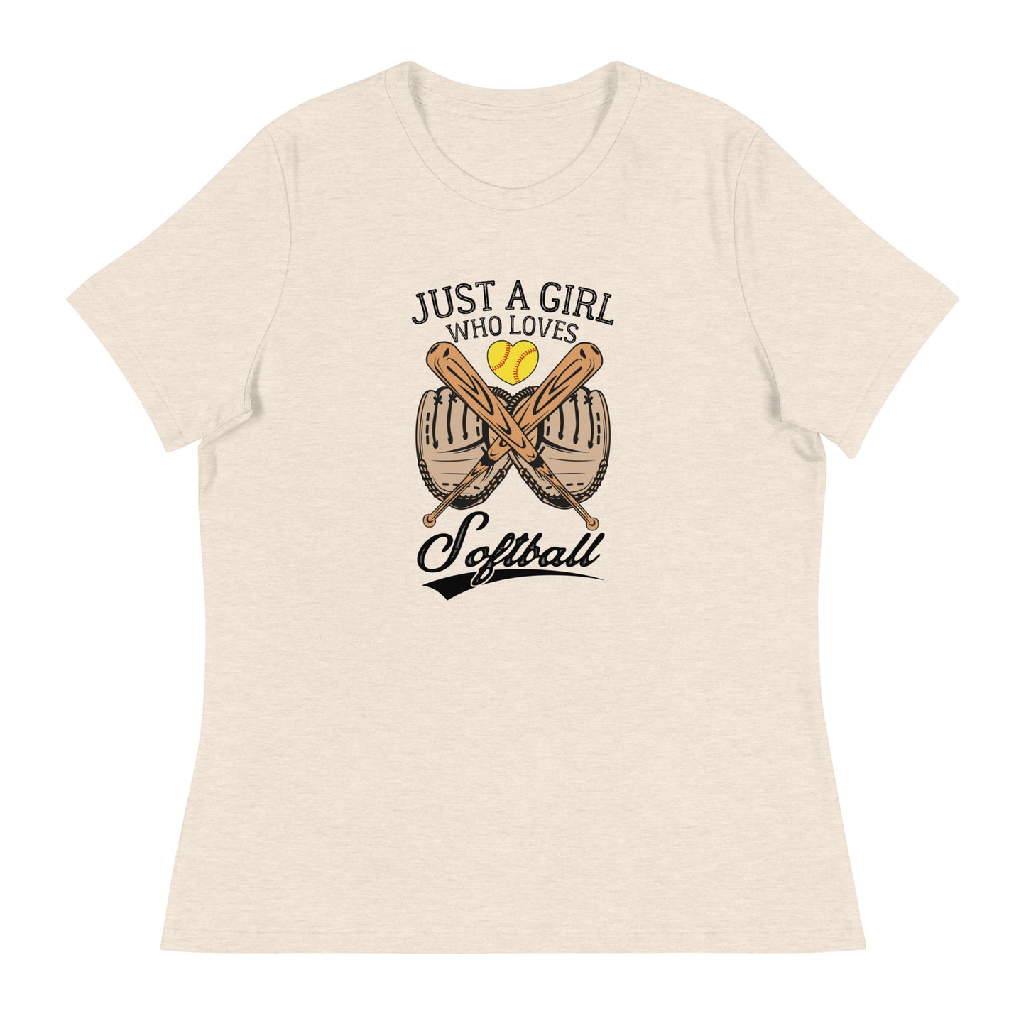 Just a girl who LOVES softball Women's Relaxed T-Shirt