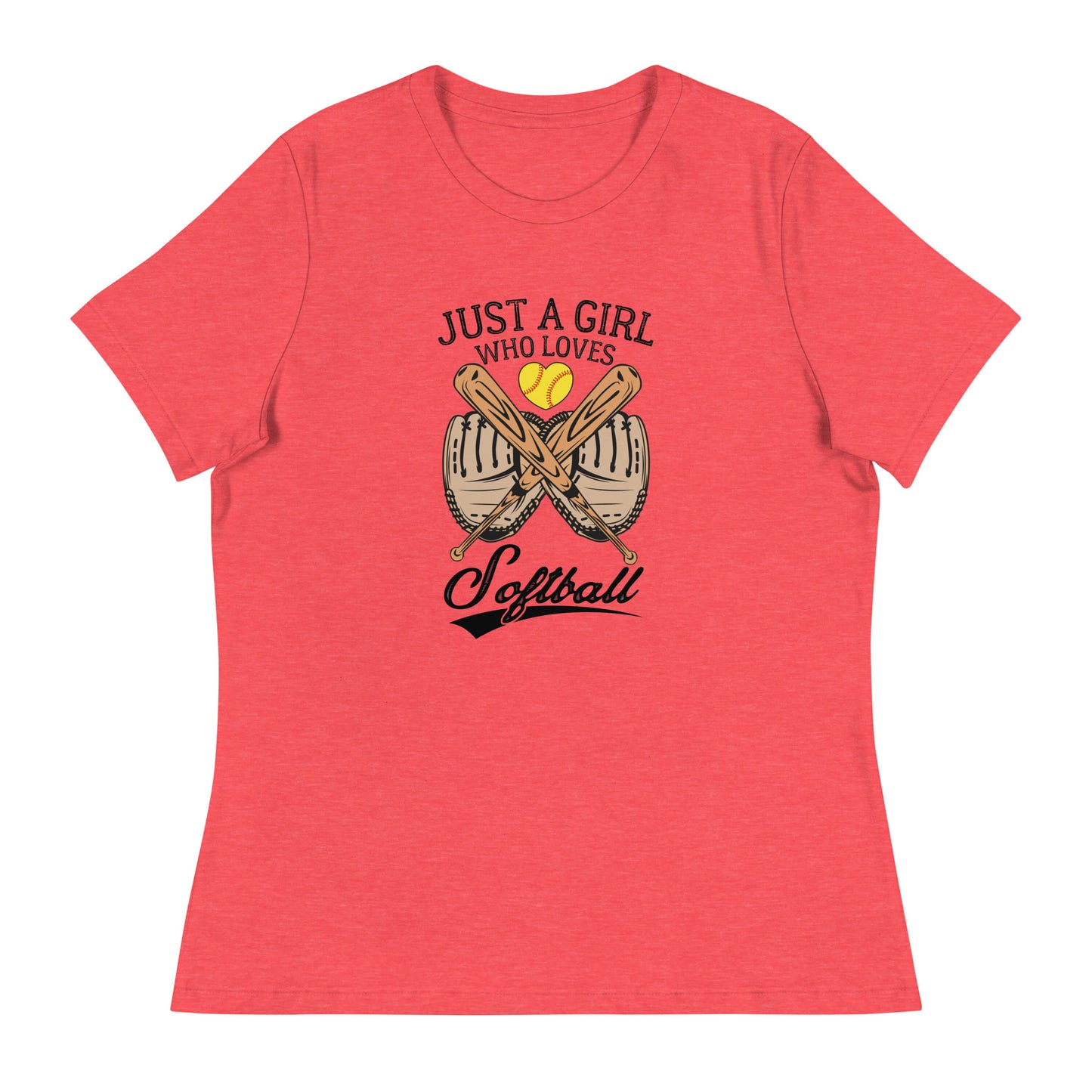 Just a girl who LOVES softball Women's Relaxed T-Shirt