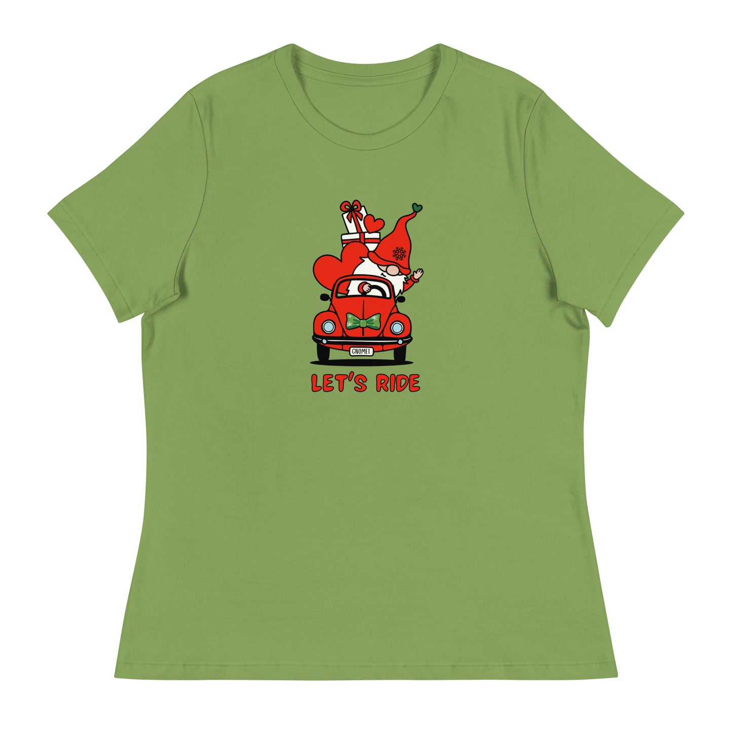 Christmas Gnome Let's Ride! Women's Relaxed T-Shirt