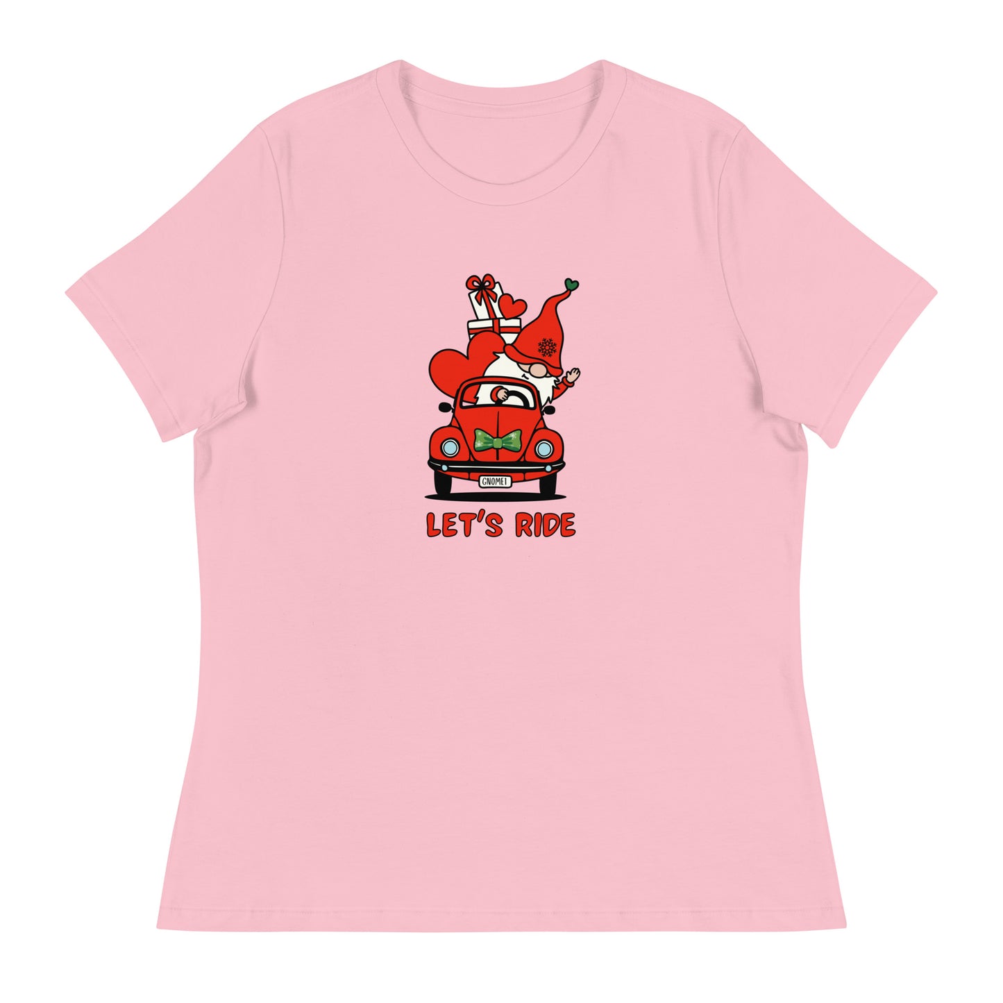 Christmas Gnome Let's Ride! Women's Relaxed T-Shirt