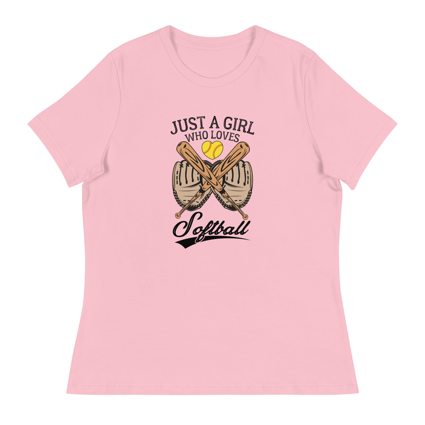 Just a girl who LOVES softball Women's Relaxed T-Shirt