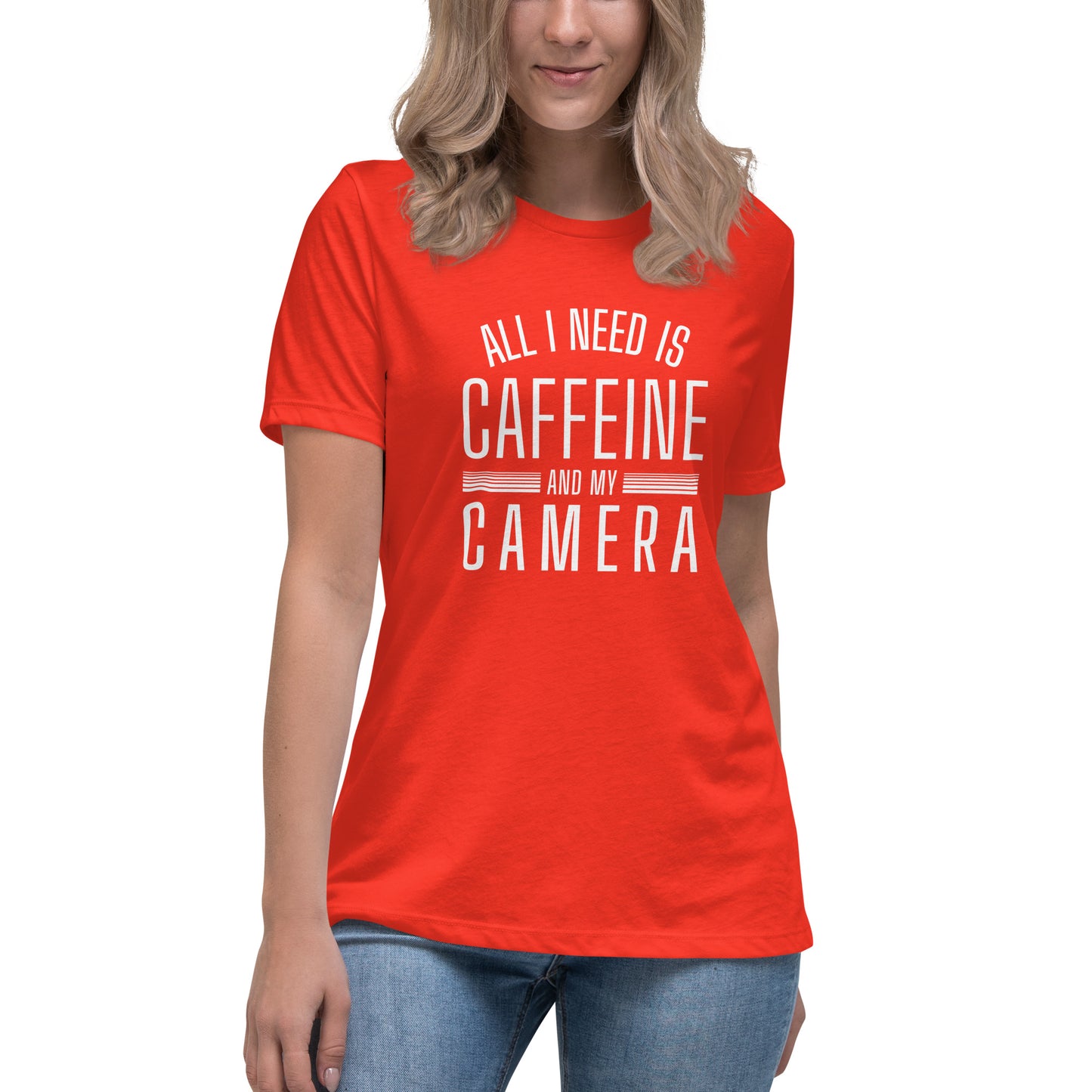 Caffeine and my Camera Women's Relaxed T-Shirt