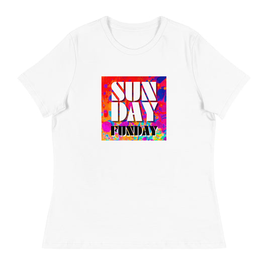 Sunday Funday Artsy Women's Relaxed T-Shirt