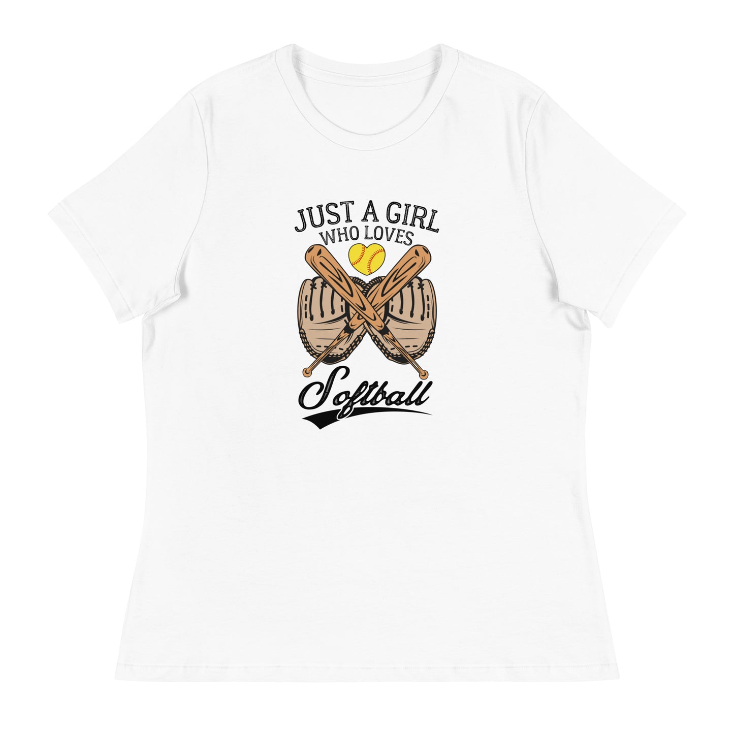 Just a girl who LOVES softball Women's Relaxed T-Shirt