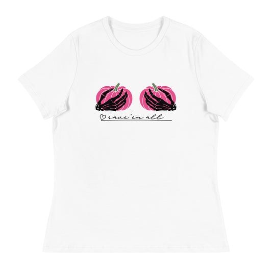 Pinktober Save 'em all Women's Relaxed T-Shirt