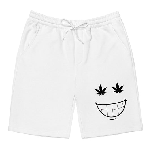 Cannabis Weed 420 Smiley Men's fleece shorts