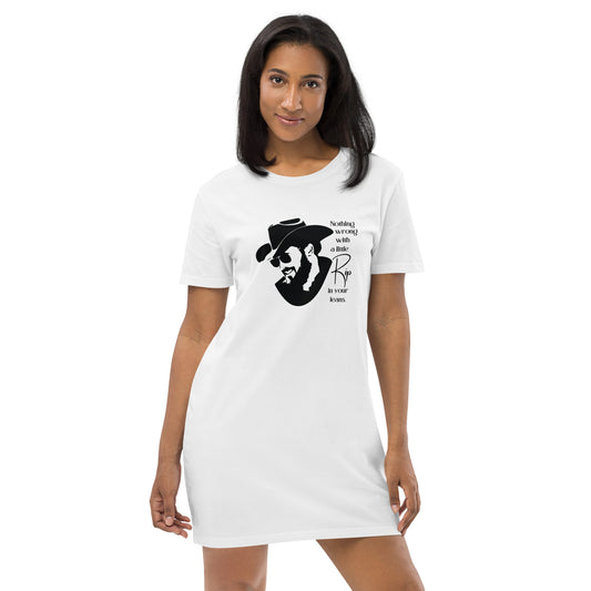 A little Rip in your jeans Women's Organic cotton t-shirt dress