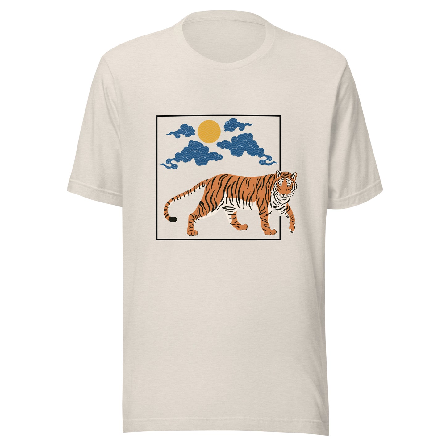 Traditional Tiger Japanese Pattern Sun Unisex t-shirt