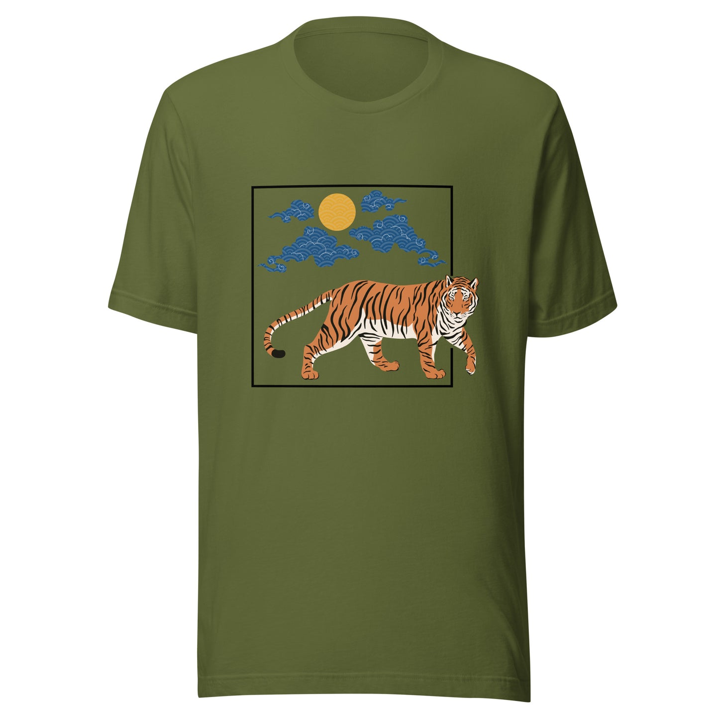 Traditional Tiger Japanese Pattern Sun Unisex t-shirt