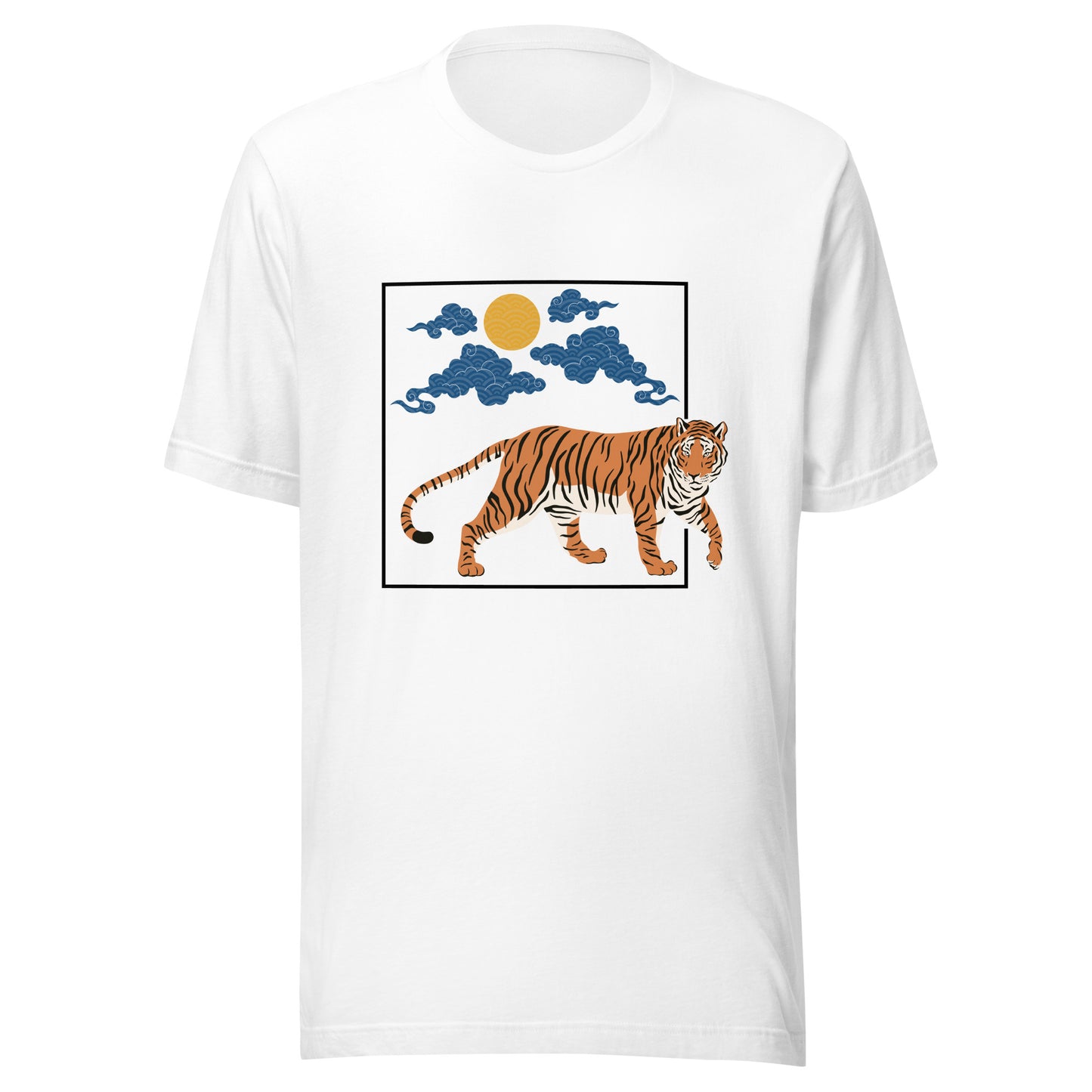 Traditional Tiger Japanese Pattern Sun Unisex t-shirt