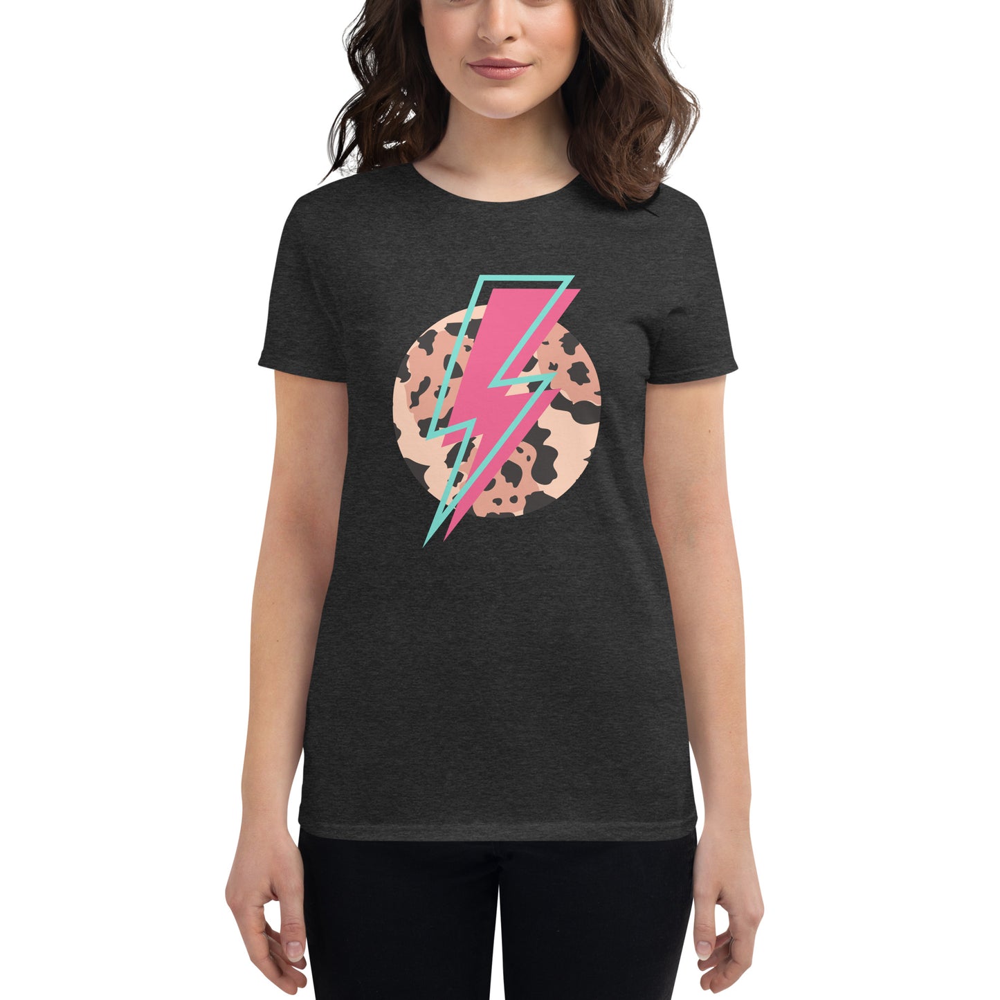 Lightning Bolt Animal Print Women's short sleeve t-shirt