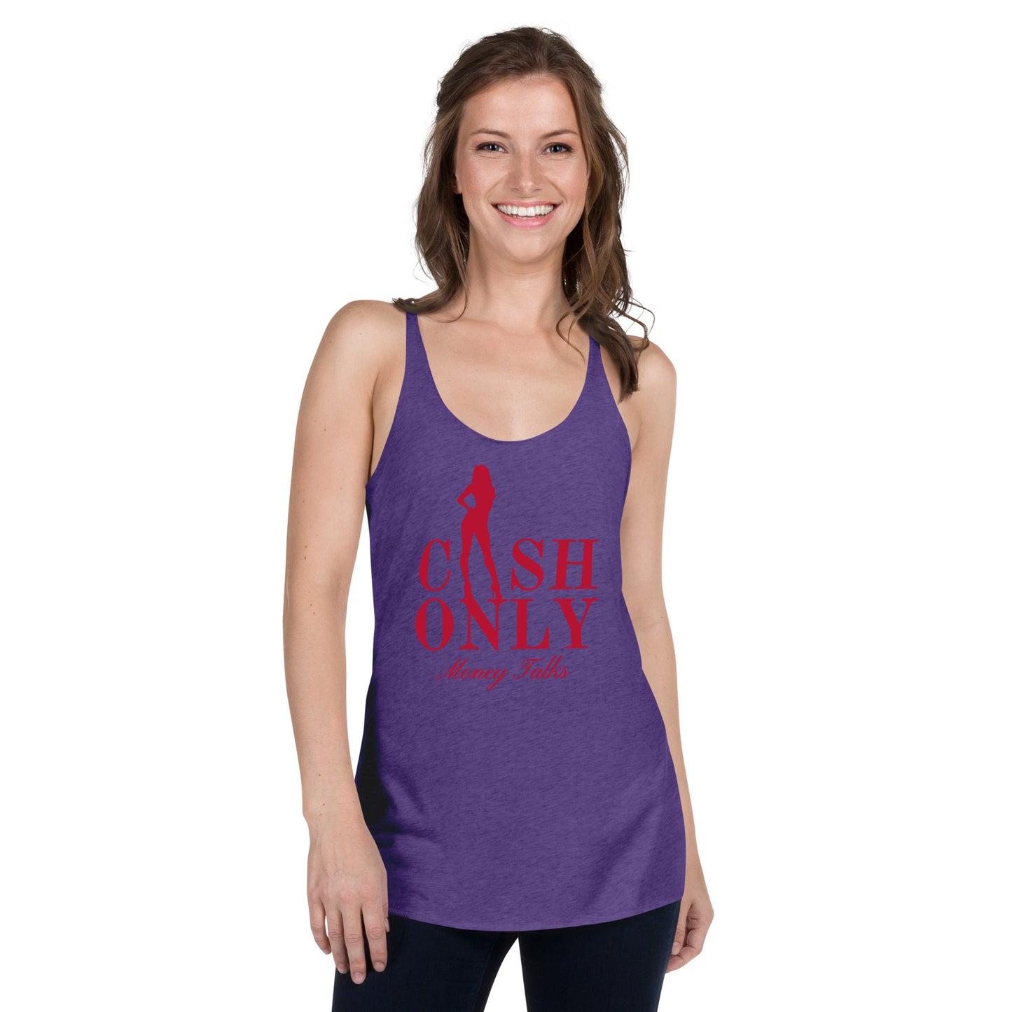 CASH ONLY - Money Talks Women's Racerback Tank