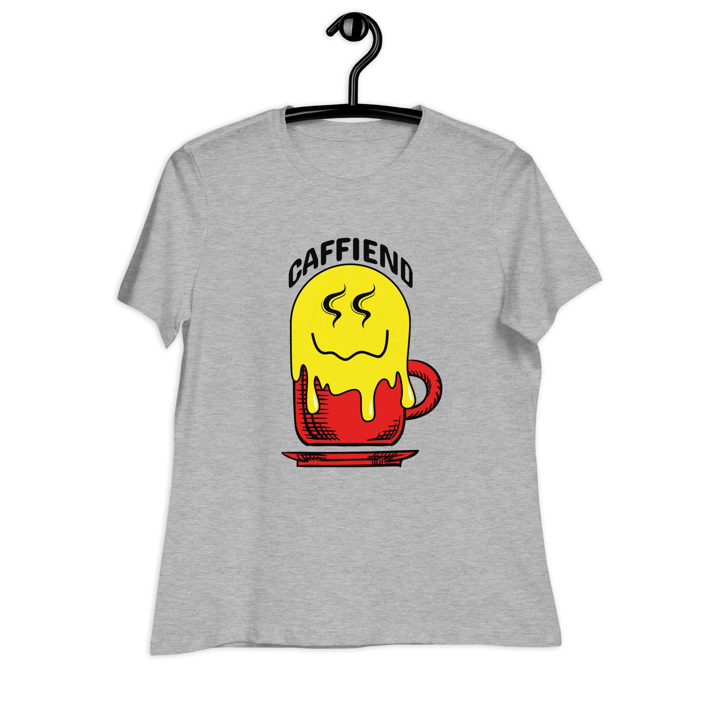 Melting Smile Emoji Caffeind Women's Relaxed T-Shirt