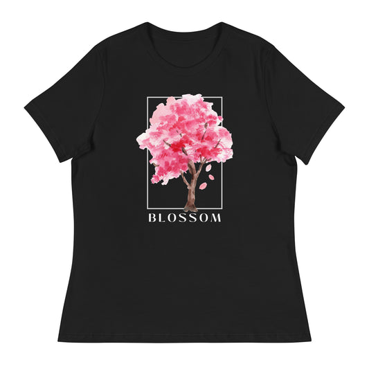 Blossom watercolor tree Women's Relaxed T-Shirt