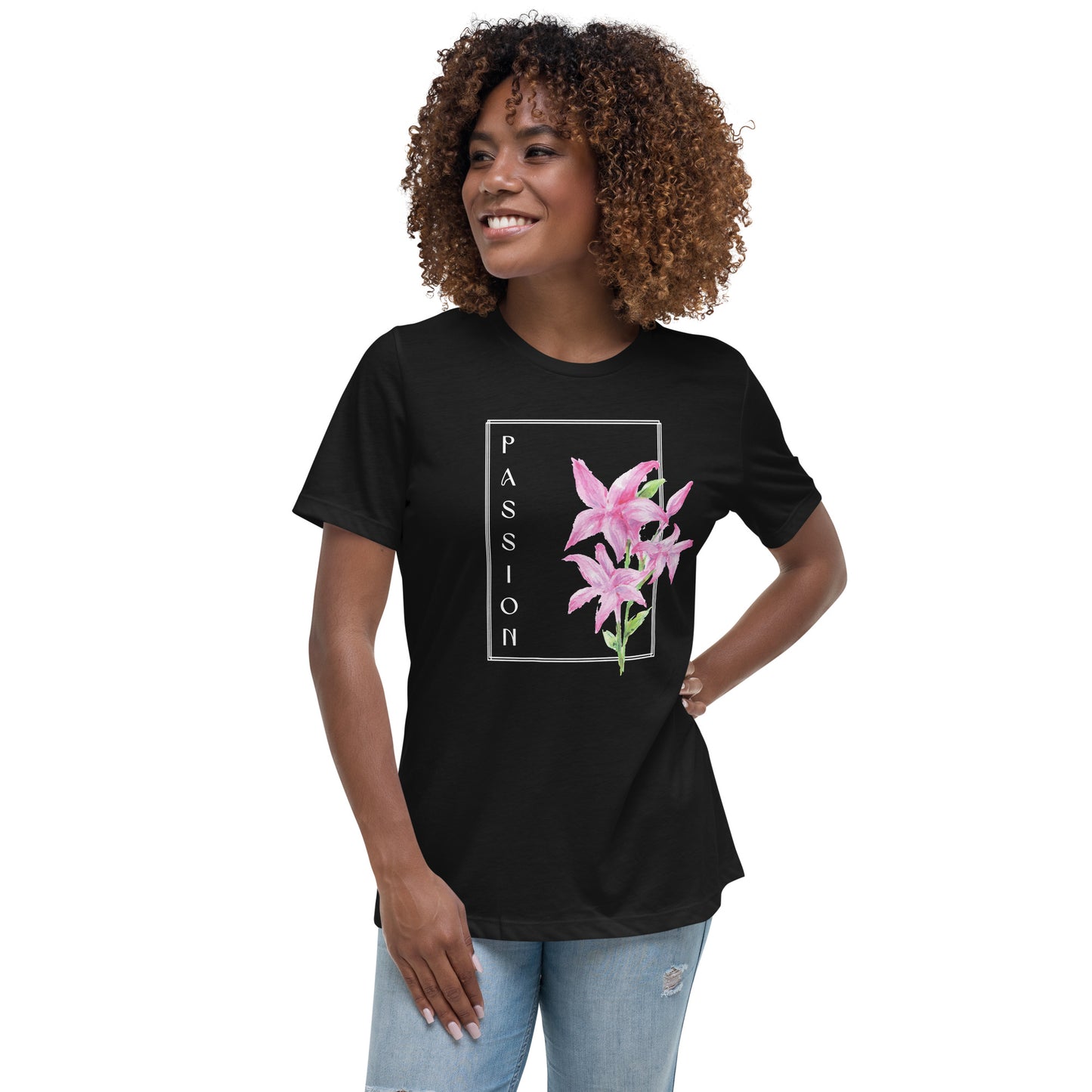 Passion watercolor lily Women's Relaxed T-Shirt