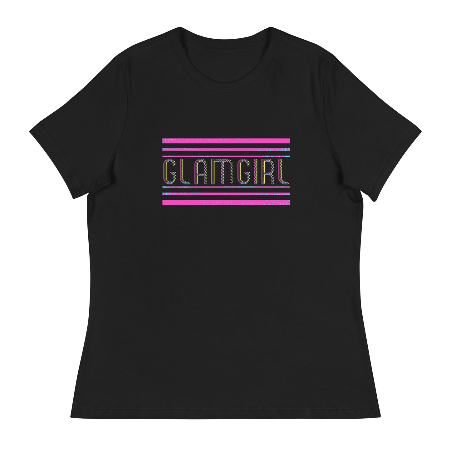 Glam Girl retro neon Women's Relaxed T-Shirt