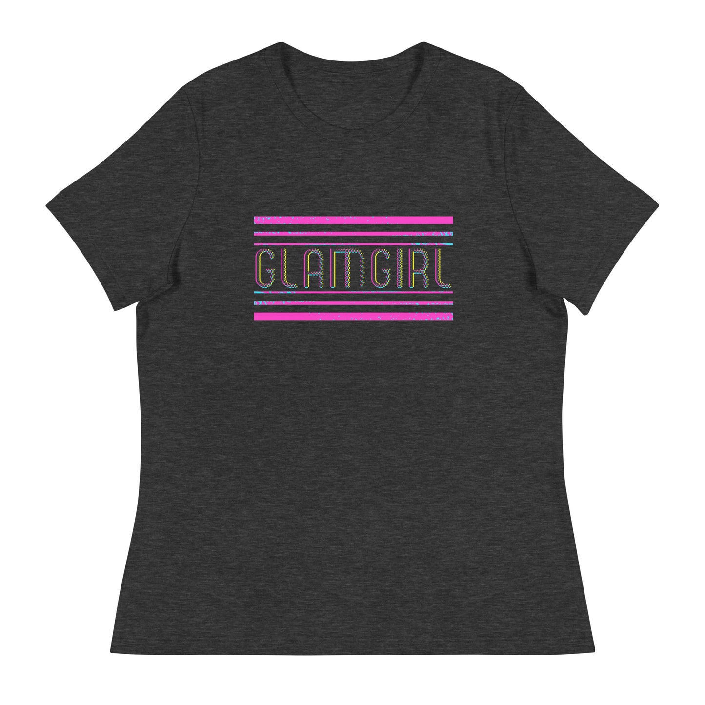 Glam Girl retro neon Women's Relaxed T-Shirt