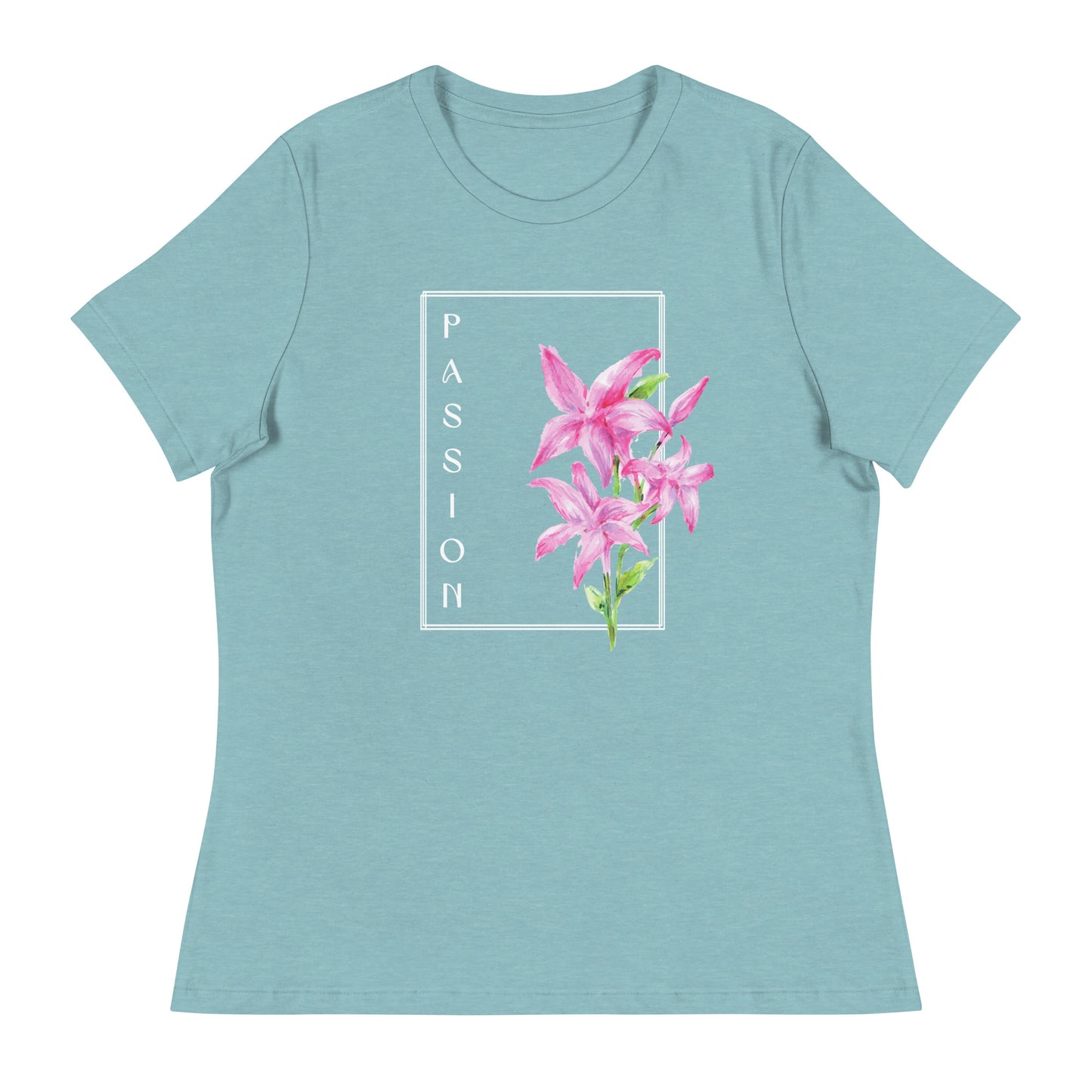 Passion watercolor lily Women's Relaxed T-Shirt