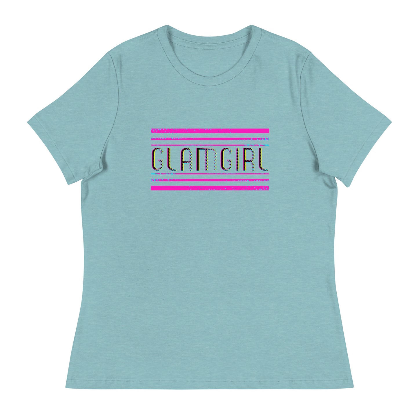 Glam Girl retro neon Women's Relaxed T-Shirt