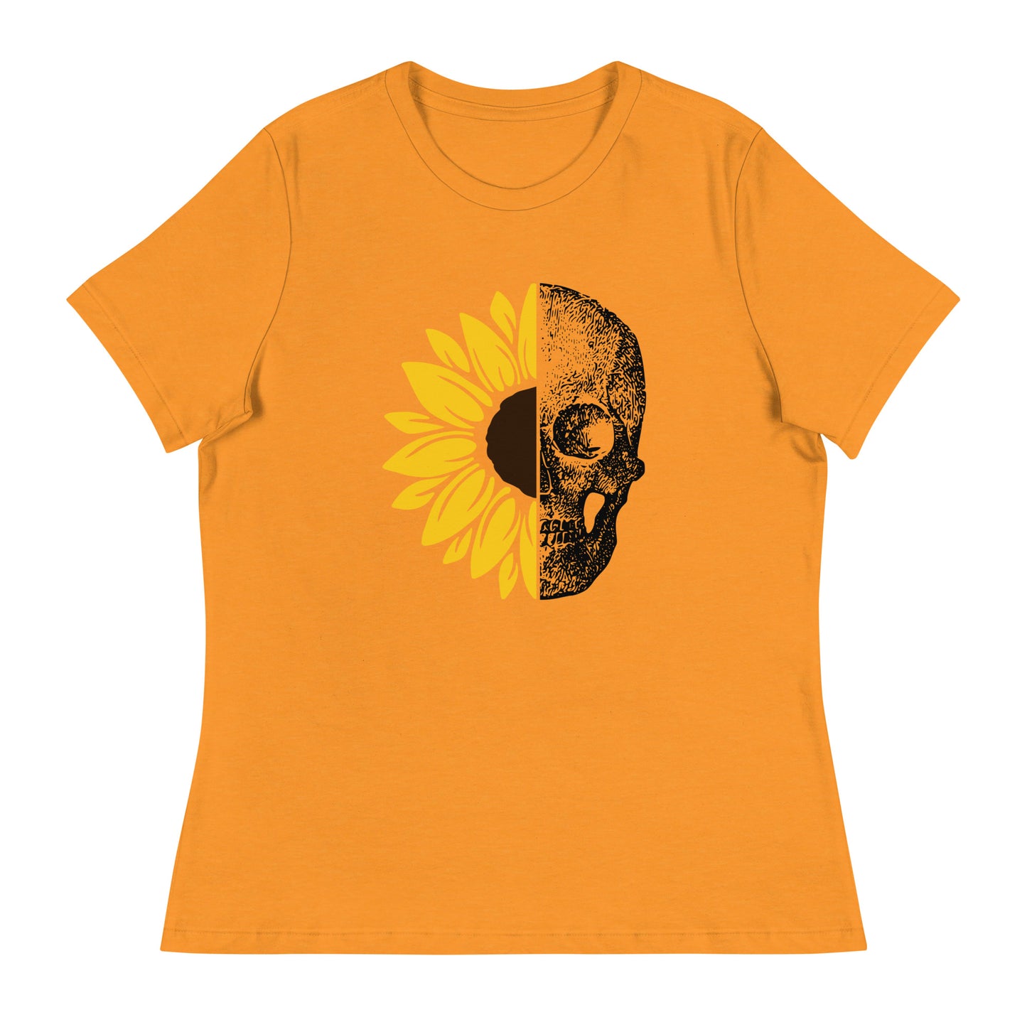 Good days Bad days Sunflower Skull Women's Relaxed T-Shirt