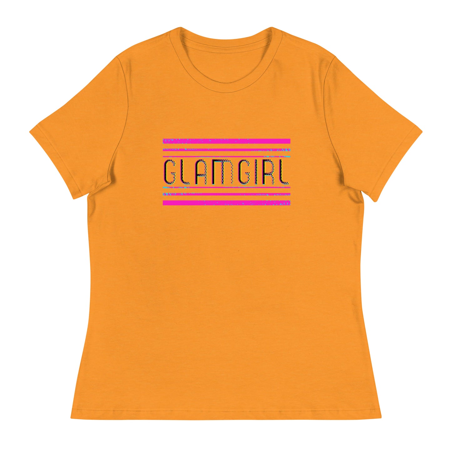 Glam Girl retro neon Women's Relaxed T-Shirt