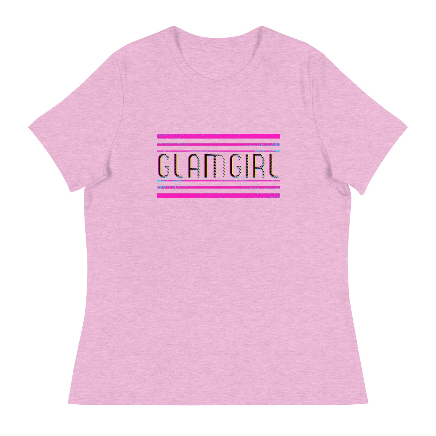 Glam Girl retro neon Women's Relaxed T-Shirt