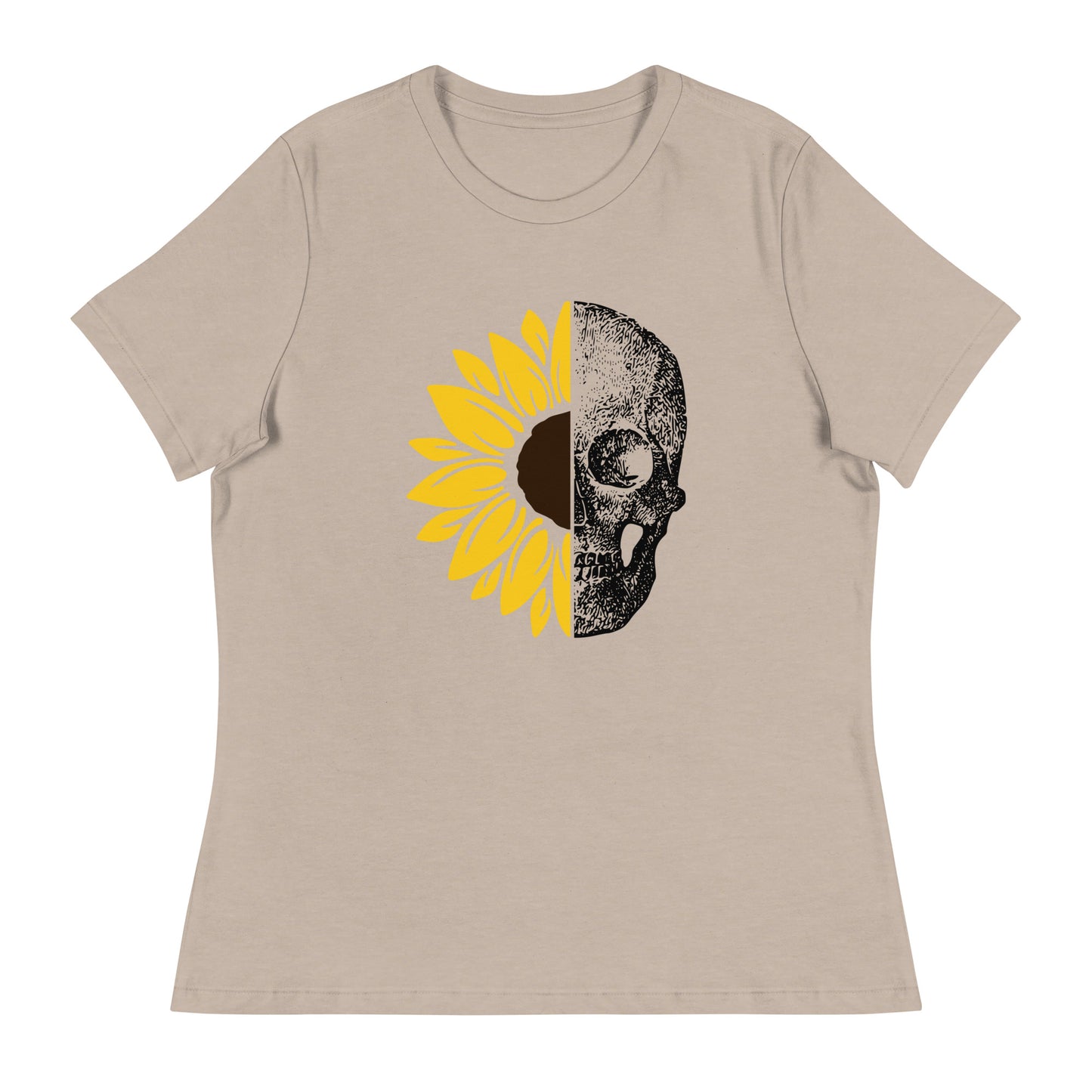 Good days Bad days Sunflower Skull Women's Relaxed T-Shirt