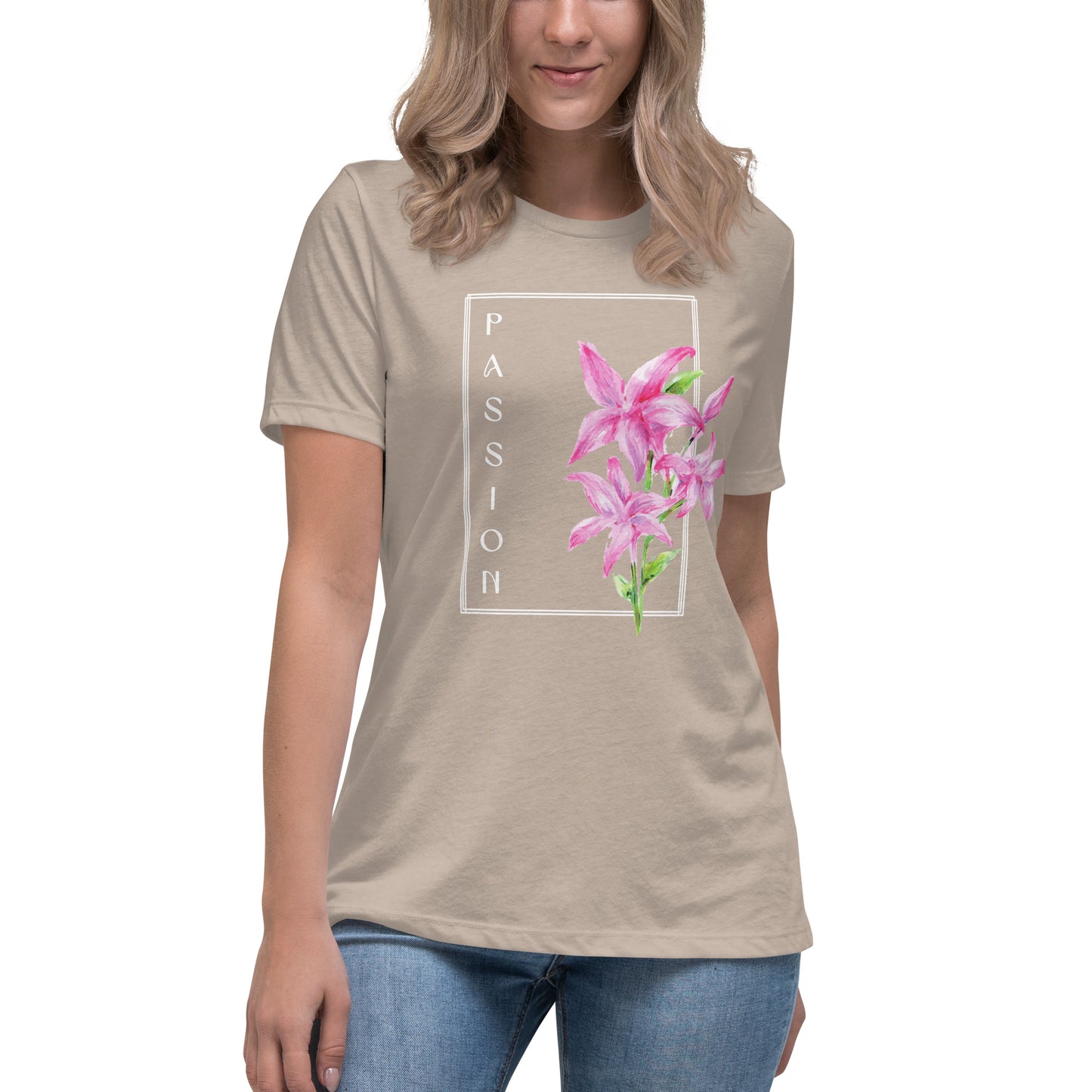 Passion watercolor lily Women's Relaxed T-Shirt