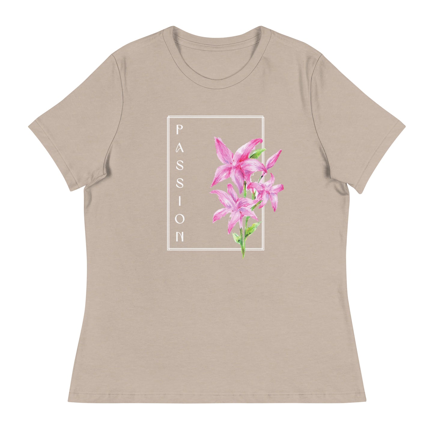 Passion watercolor lily Women's Relaxed T-Shirt