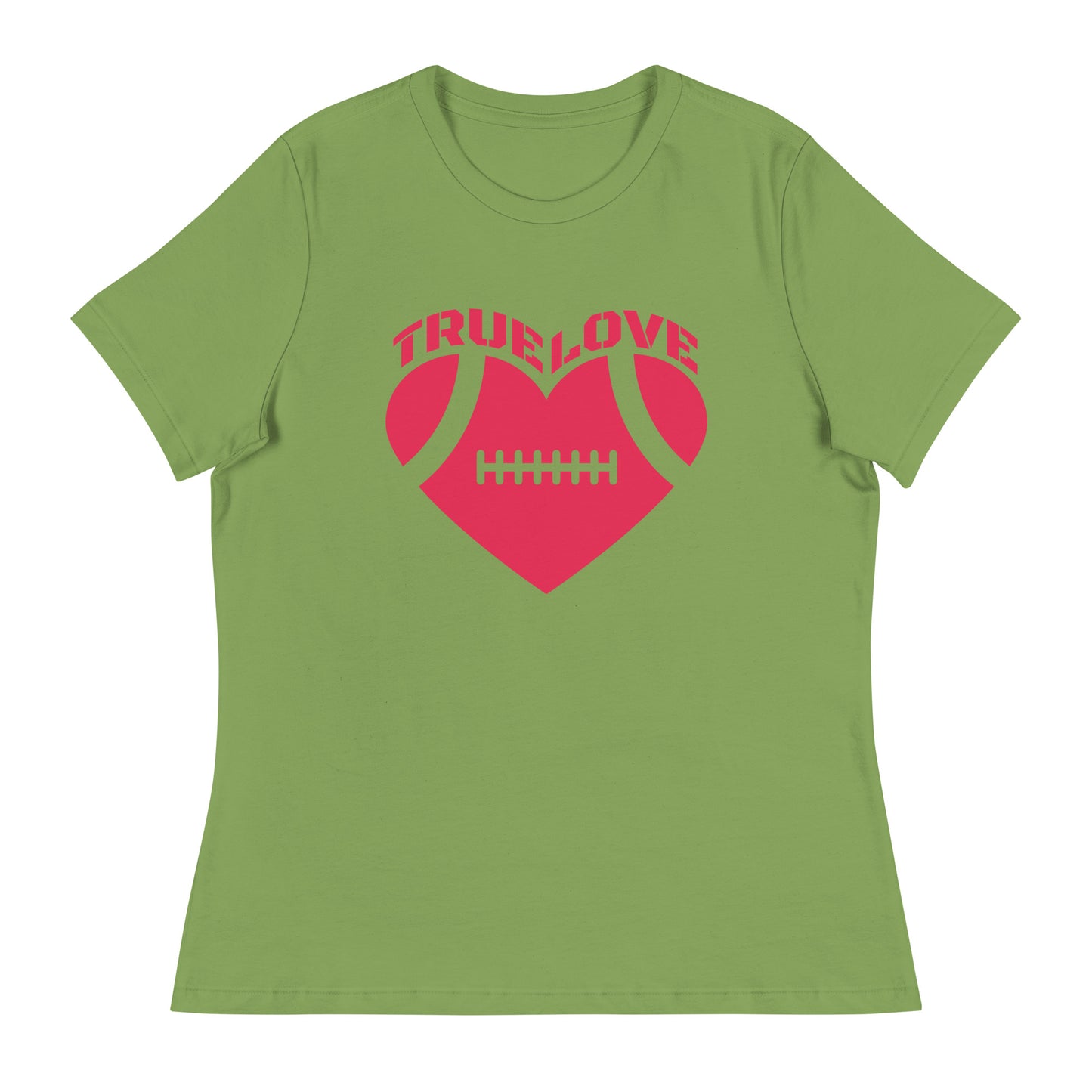 True Love Football Heart Women's Relaxed T-Shirt