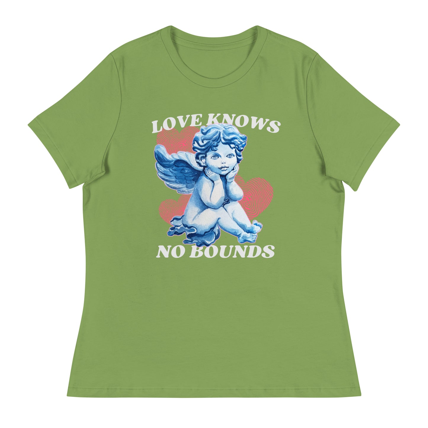 Love Knows No Bounds cherub angel Women's Relaxed T-Shirt