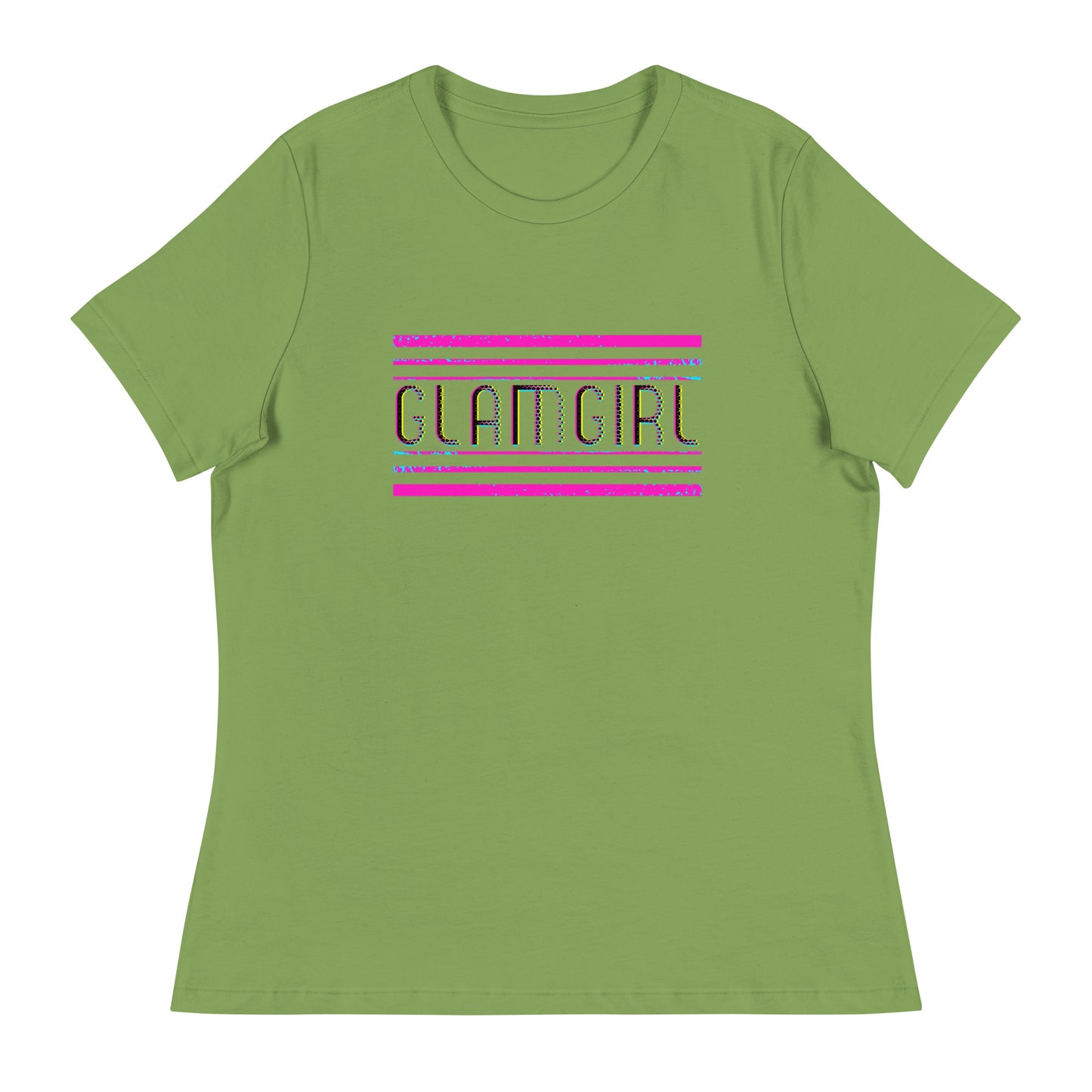 Glam Girl retro neon Women's Relaxed T-Shirt