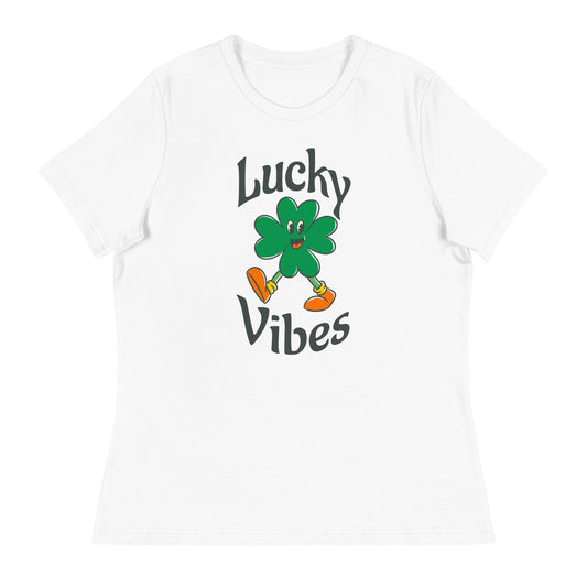 Lucky Vibes Clover Women's Relaxed T-Shirt