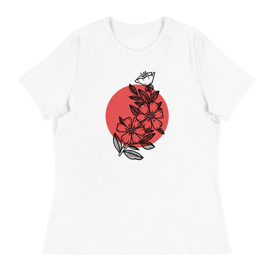 Cherry Blossom Japanese Sun Women's Relaxed T-Shirt